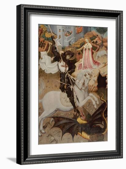 Saint George Killing the Dragon, 1434-1435-Bernat Martorell the Elder-Framed Giclee Print