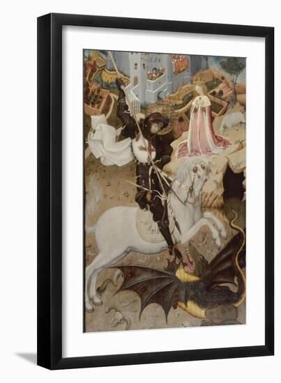 Saint George Killing the Dragon, 1434-35-Bernardo Martorell-Framed Giclee Print