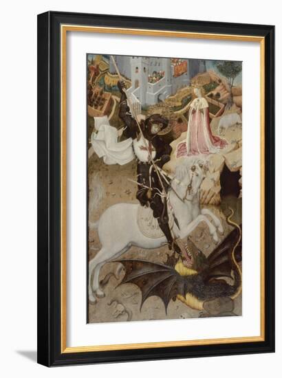 Saint George Killing the Dragon, 1434-35-Bernardo Martorell-Framed Giclee Print