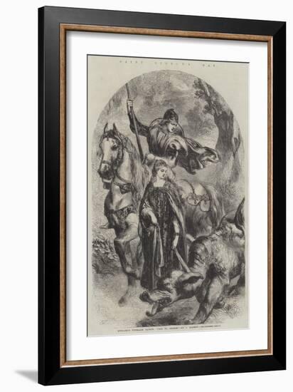 Saint George's Day, England's Tutelary Patron, Fair St George-Sir John Gilbert-Framed Giclee Print