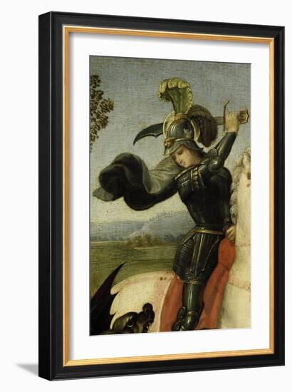 Saint Georges luttant avec le dragon-Raffaello Sanzio-Framed Giclee Print