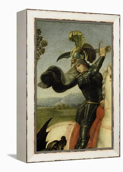 Saint Georges luttant avec le dragon-Raffaello Sanzio-Framed Premier Image Canvas