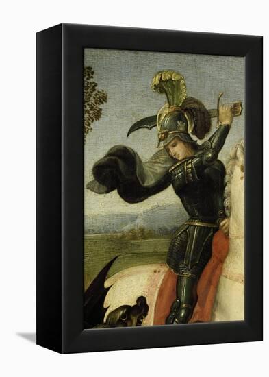Saint Georges luttant avec le dragon-Raffaello Sanzio-Framed Premier Image Canvas