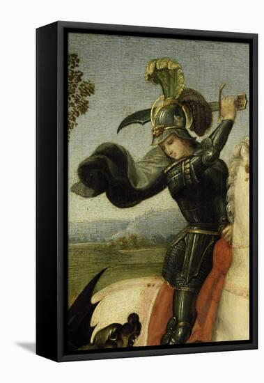 Saint Georges luttant avec le dragon-Raffaello Sanzio-Framed Premier Image Canvas