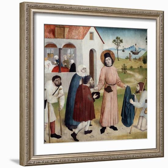 Saint Giles Distributing His Property Among the Poor, C1470-1480-null-Framed Giclee Print