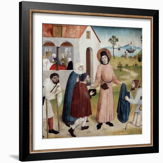 Saint Giles Distributing His Property Among the Poor, C1470-1480-null-Framed Giclee Print