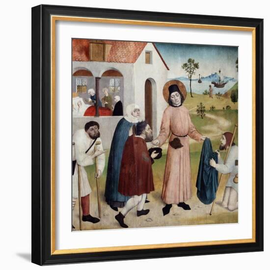 Saint Giles Distributing His Property Among the Poor, C1470-1480-null-Framed Giclee Print