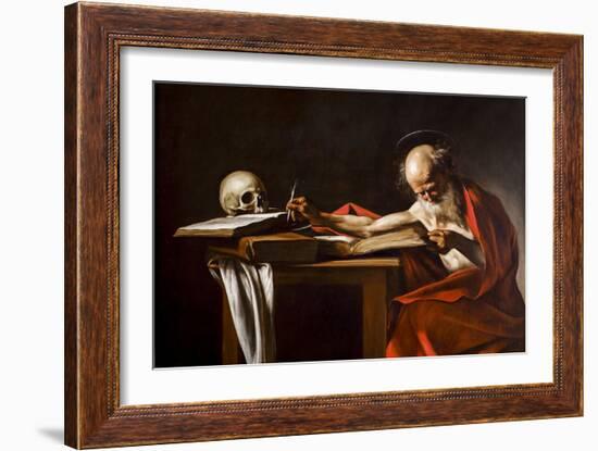 Saint Girolamo by Caravaggio-Michelangelo Merisi da Caravaggio-Framed Giclee Print