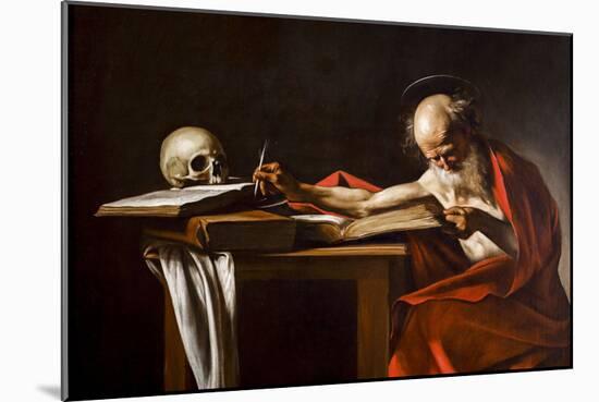 Saint Girolamo by Caravaggio-Michelangelo Merisi da Caravaggio-Mounted Giclee Print