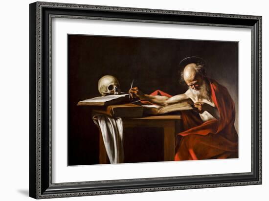 Saint Girolamo by Caravaggio-Michelangelo Merisi da Caravaggio-Framed Giclee Print