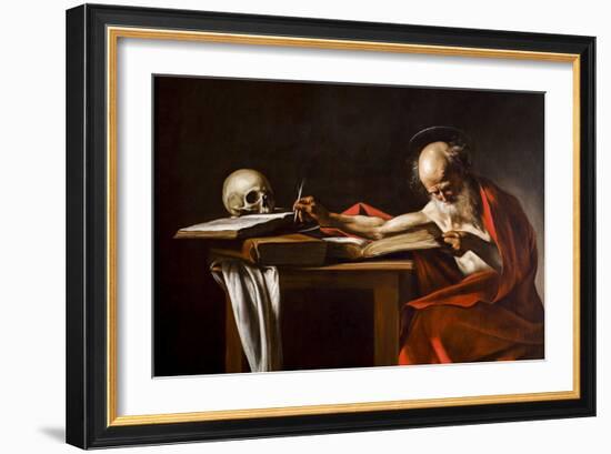 Saint Girolamo by Caravaggio-Michelangelo Merisi da Caravaggio-Framed Giclee Print