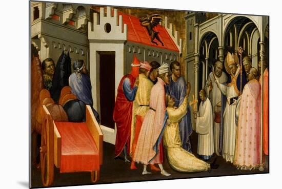 Saint Hugh of Lincoln Exorcises a Man Possessed by the Devil, 1404-1407-Gherardo Starnina-Mounted Giclee Print