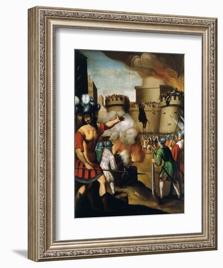 Saint Ignatius Loyola, 1491-1556 Founder of Jesuit Order, at the Siege of Pampeluna-null-Framed Giclee Print