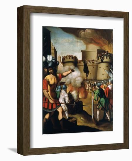 Saint Ignatius Loyola, 1491-1556 Founder of Jesuit Order, at the Siege of Pampeluna-null-Framed Giclee Print
