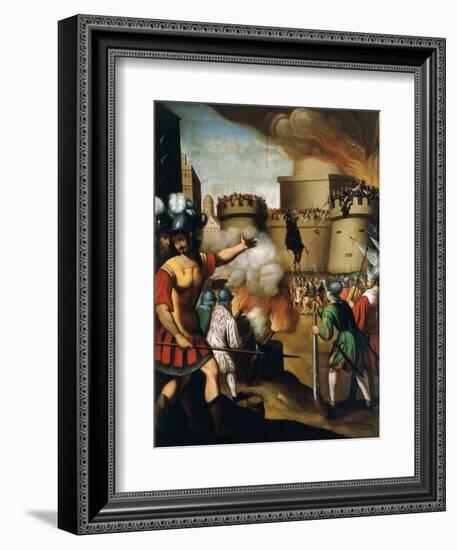 Saint Ignatius Loyola, 1491-1556 Founder of Jesuit Order, at the Siege of Pampeluna-null-Framed Giclee Print