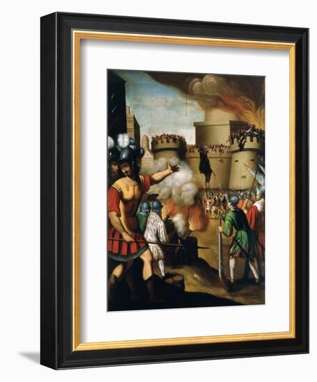 Saint Ignatius Loyola, 1491-1556 Founder of Jesuit Order, at the Siege of Pampeluna-null-Framed Giclee Print