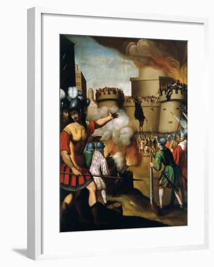 Saint Ignatius Loyola, 1491-1556 Founder of Jesuit Order, at the Siege of Pampeluna-null-Framed Giclee Print