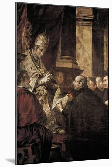 Saint Ignatius of Loyola Receiving Papal Bull from Pope Paul III-Juan de Valdes Leal-Mounted Art Print