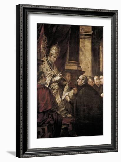 Saint Ignatius of Loyola Receiving Papal Bull from Pope Paul III-Juan de Valdes Leal-Framed Art Print