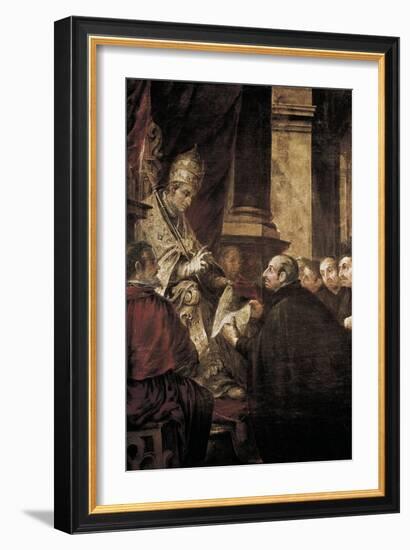 Saint Ignatius of Loyola Receiving Papal Bull from Pope Paul III-Juan de Valdes Leal-Framed Art Print