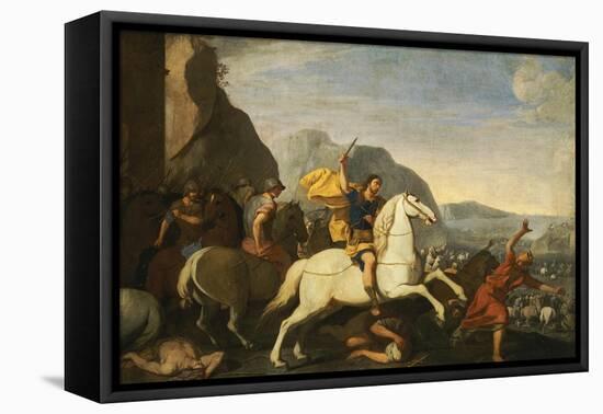 Saint James at the Battle of Clavijo-Aniello Falcone-Framed Premier Image Canvas