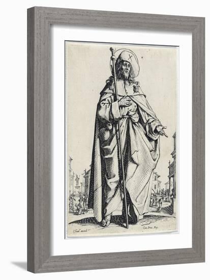 Saint James the Greater from Les Grands Apôtres (The Large Apostles), 1631 (Etching)-Jacques Callot-Framed Giclee Print