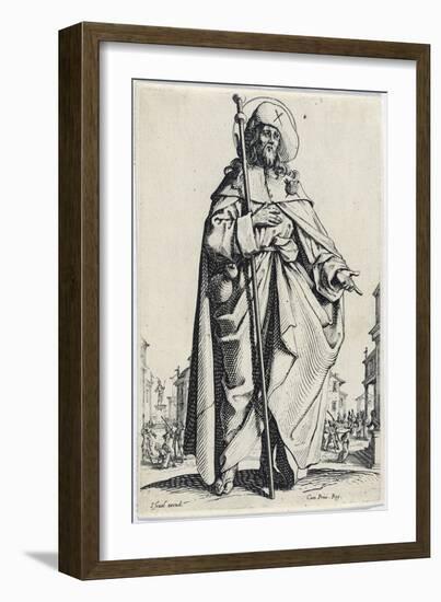 Saint James the Greater from Les Grands Apôtres (The Large Apostles), 1631 (Etching)-Jacques Callot-Framed Giclee Print