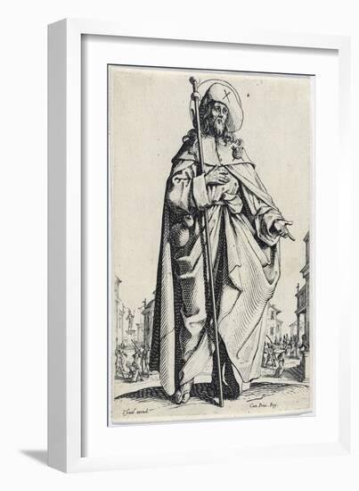 Saint James the Greater from Les Grands Apôtres (The Large Apostles), 1631 (Etching)-Jacques Callot-Framed Giclee Print