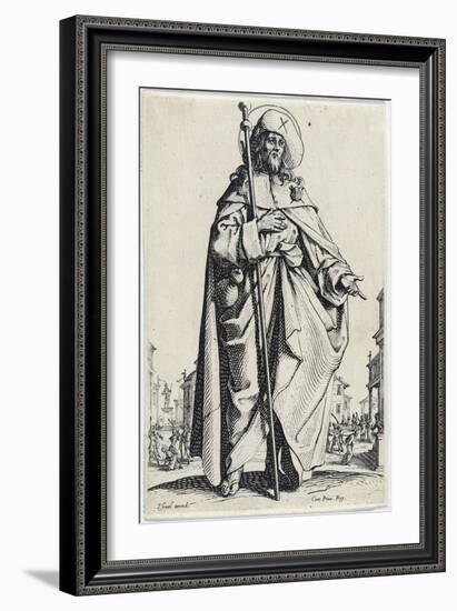 Saint James the Greater from Les Grands Apôtres (The Large Apostles), 1631 (Etching)-Jacques Callot-Framed Giclee Print