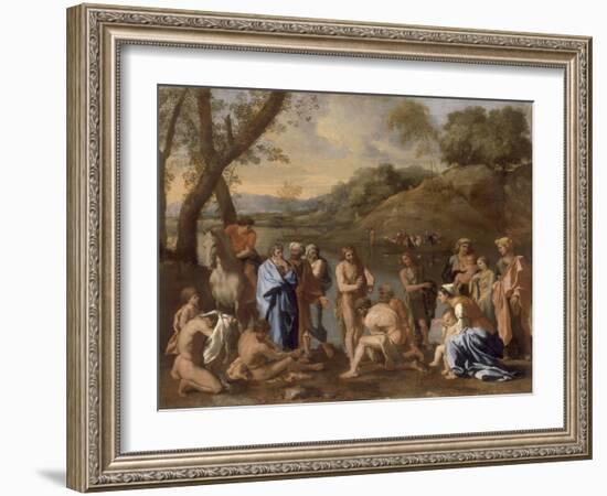 Saint Jean baptisant le peuple-Nicolas Poussin-Framed Giclee Print