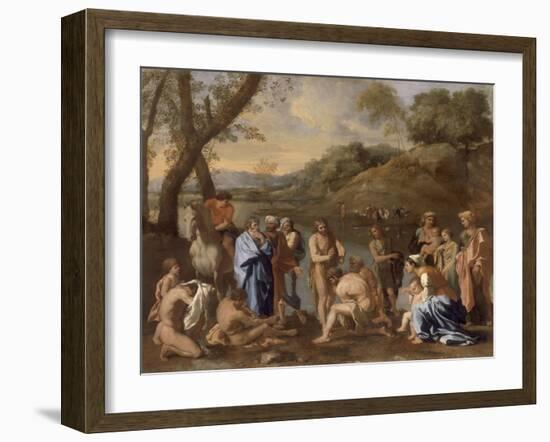 Saint Jean baptisant le peuple-Nicolas Poussin-Framed Giclee Print