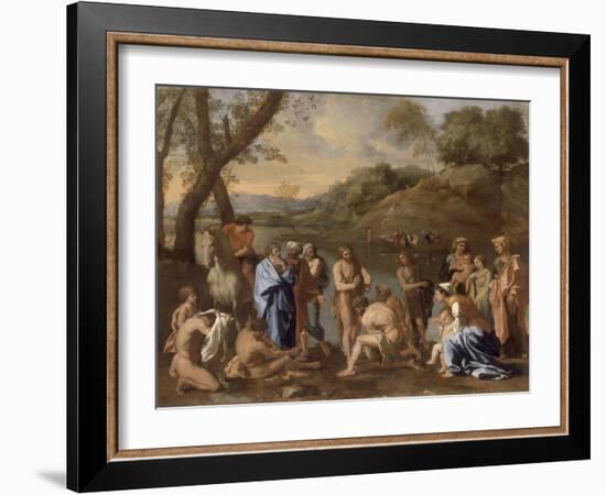 Saint Jean baptisant le peuple-Nicolas Poussin-Framed Giclee Print