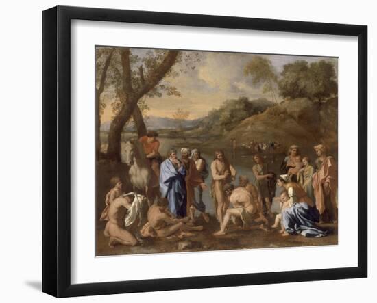 Saint Jean baptisant le peuple-Nicolas Poussin-Framed Giclee Print