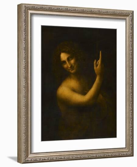 Saint Jean Baptiste-Leonardo da Vinci-Framed Giclee Print