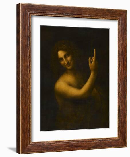 Saint Jean Baptiste-Leonardo da Vinci-Framed Giclee Print