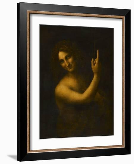 Saint Jean Baptiste-Leonardo da Vinci-Framed Giclee Print