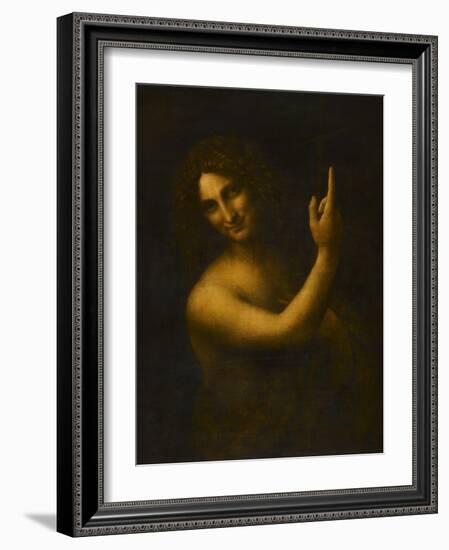 Saint Jean Baptiste-Leonardo da Vinci-Framed Giclee Print