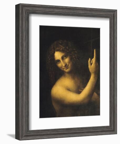 Saint Jean Baptiste-Leonardo da Vinci-Framed Giclee Print