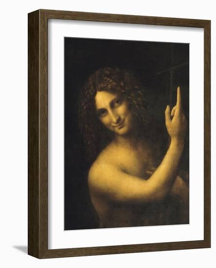 Saint Jean Baptiste-Leonardo da Vinci-Framed Giclee Print