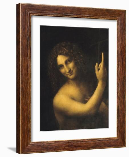 Saint Jean Baptiste-Leonardo da Vinci-Framed Giclee Print