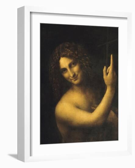 Saint Jean Baptiste-Leonardo da Vinci-Framed Giclee Print