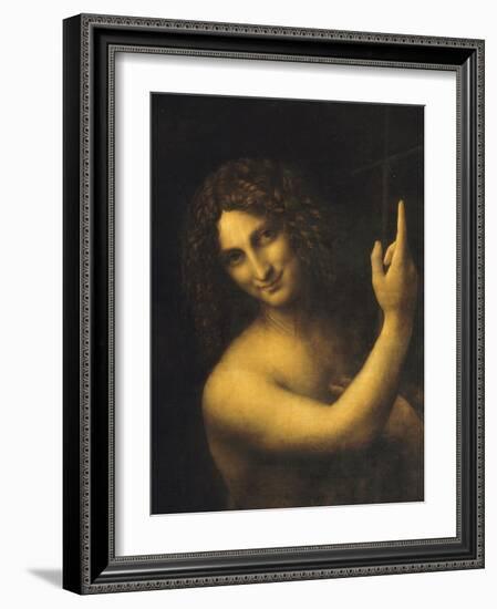 Saint Jean Baptiste-Leonardo da Vinci-Framed Giclee Print