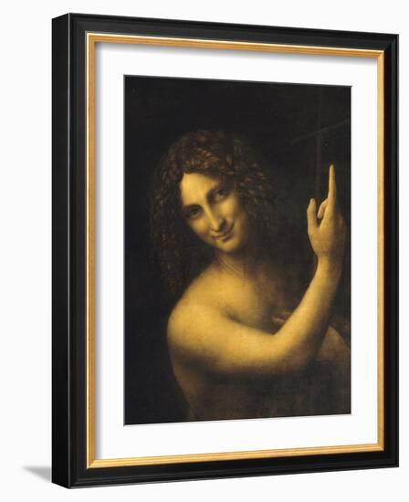 Saint Jean Baptiste-Leonardo da Vinci-Framed Giclee Print