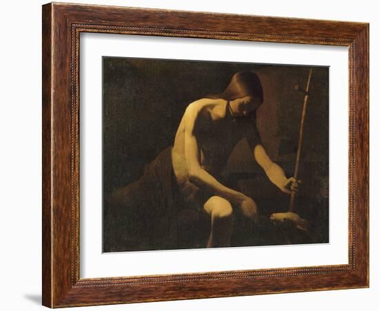 Saint Jean dans le désert-Georges de La Tour-Framed Giclee Print