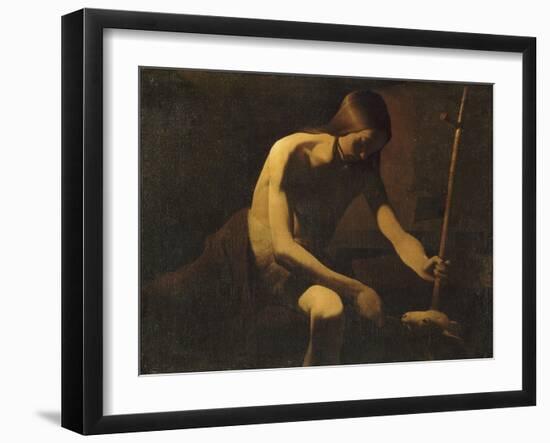 Saint Jean dans le désert-Georges de La Tour-Framed Giclee Print