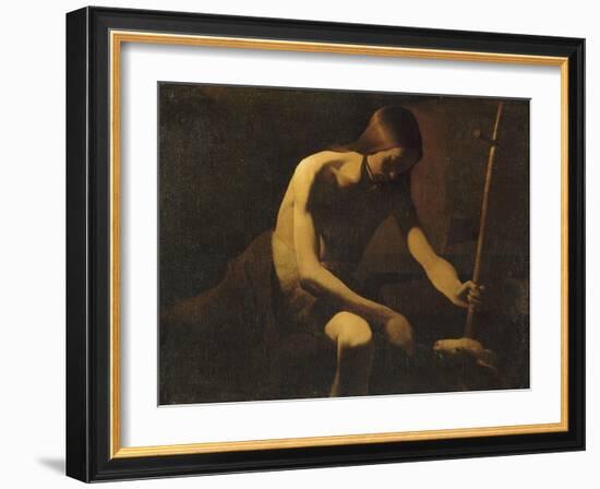 Saint Jean dans le désert-Georges de La Tour-Framed Giclee Print