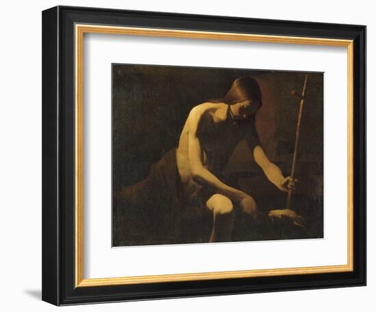 Saint Jean dans le désert-Georges de La Tour-Framed Giclee Print