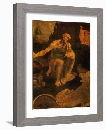 Saint Jerome, 1481-Leonardo da Vinci-Framed Giclee Print