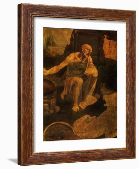 Saint Jerome, 1481-Leonardo da Vinci-Framed Giclee Print