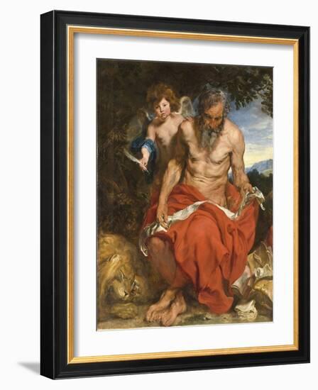 Saint Jerome, 1618-1619-Sir Anthony Van Dyck-Framed Giclee Print